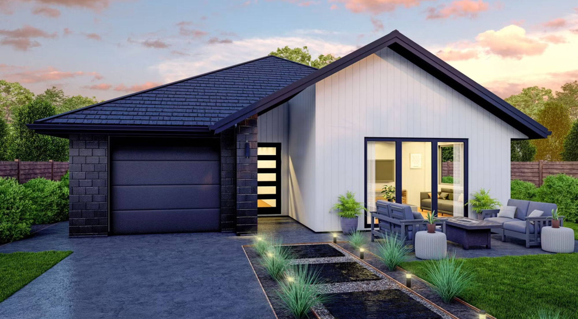 House With Brick Accents